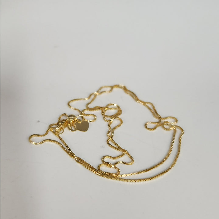 10k Yellow Gold 0.8mm Adjustable Box Chain 22"w