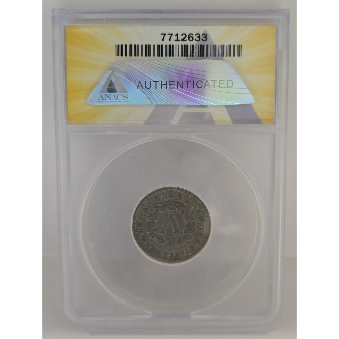 1907 .05 ANACS VG8 Liberty Nickel, V Nickel, 5 Cent Piece Free Shipping