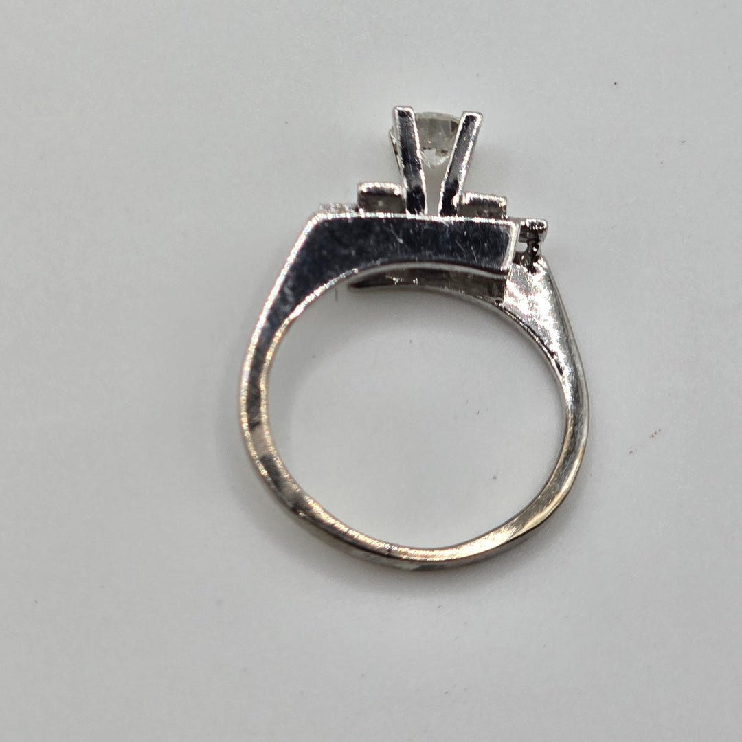 9K White Gold .40 CT Diamond Ring with Diamond Accents 2.8g