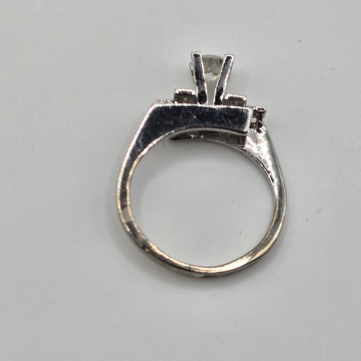 9K White Gold .40 CT Diamond Ring with Diamond Accents 2.8g