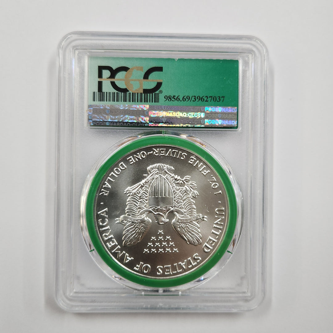1992 PCGS American Silver Eagle MS69  Green From US Mint Sealed Box