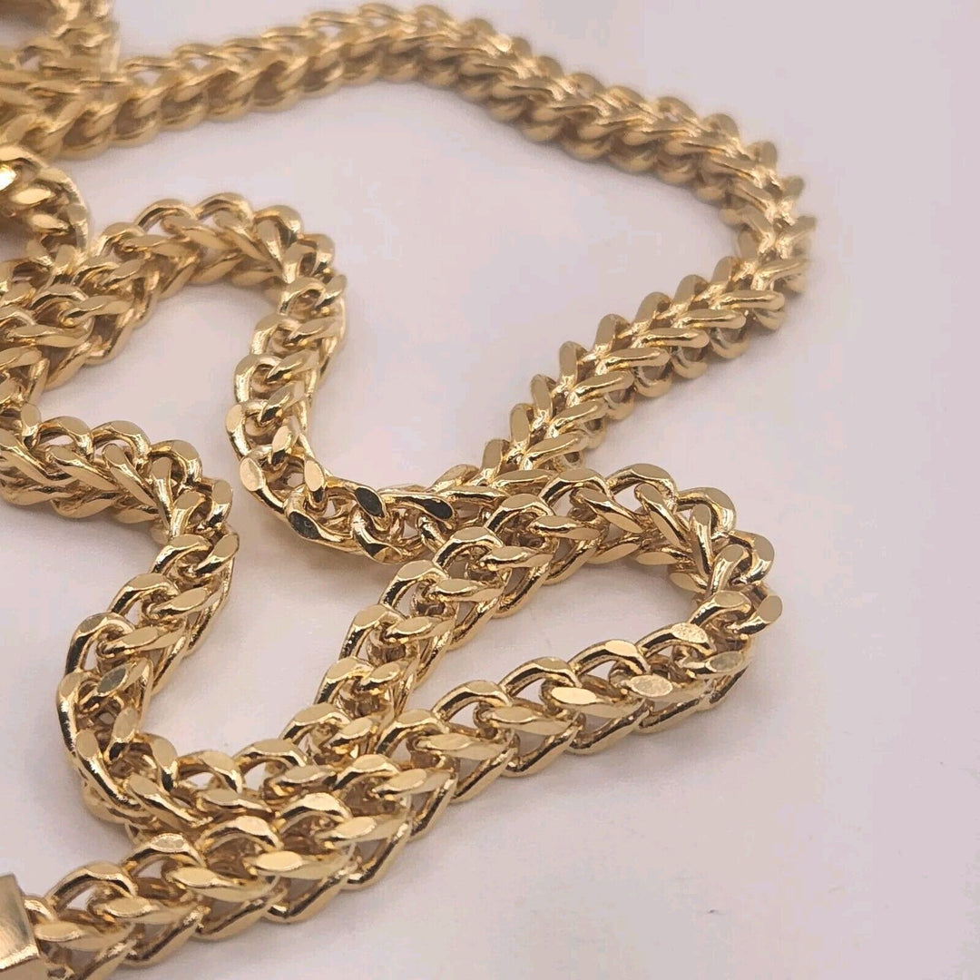 10k Yellow Gold Wheat Chain Necklace 22"