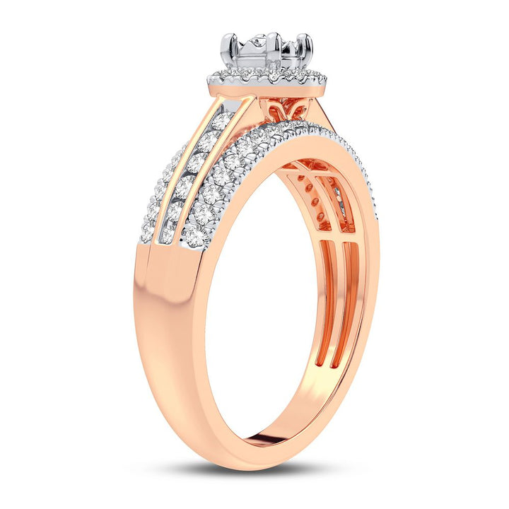 Delicate 14k Rose Gold 0.50CT Lab Diamond Ring