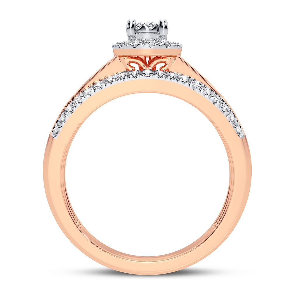 Delicate 14k Rose Gold 0.50CT Lab Diamond Ring