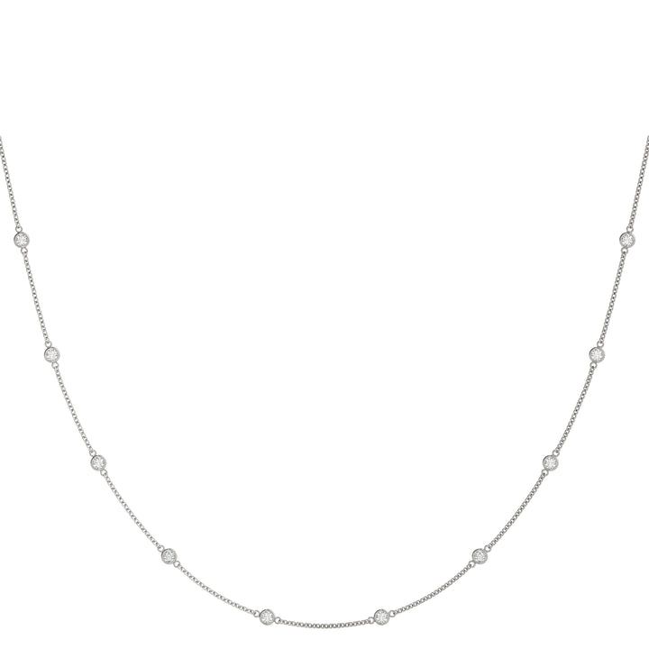 10-Diamond Round Pendant Necklace