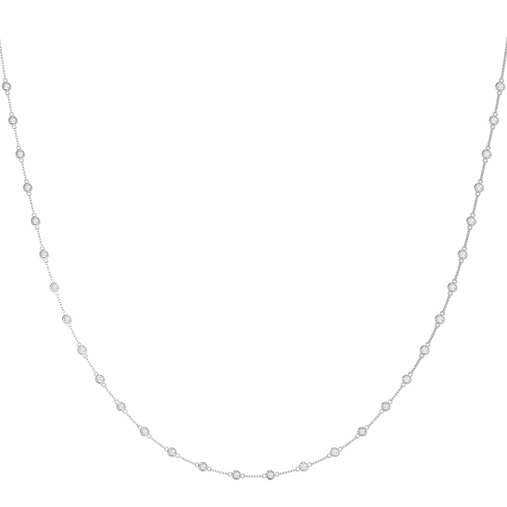 Multi-Diamond Lab Grown Chain Necklace