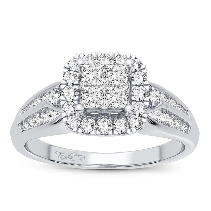 Timeless 10k White Gold Lab Diamond Engagement Ring (0.60CT)