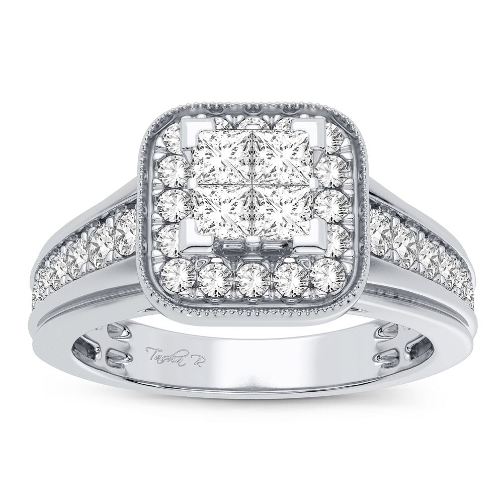 Timeless 10k White Gold Lab Diamond Engagement Ring (0.71CT)