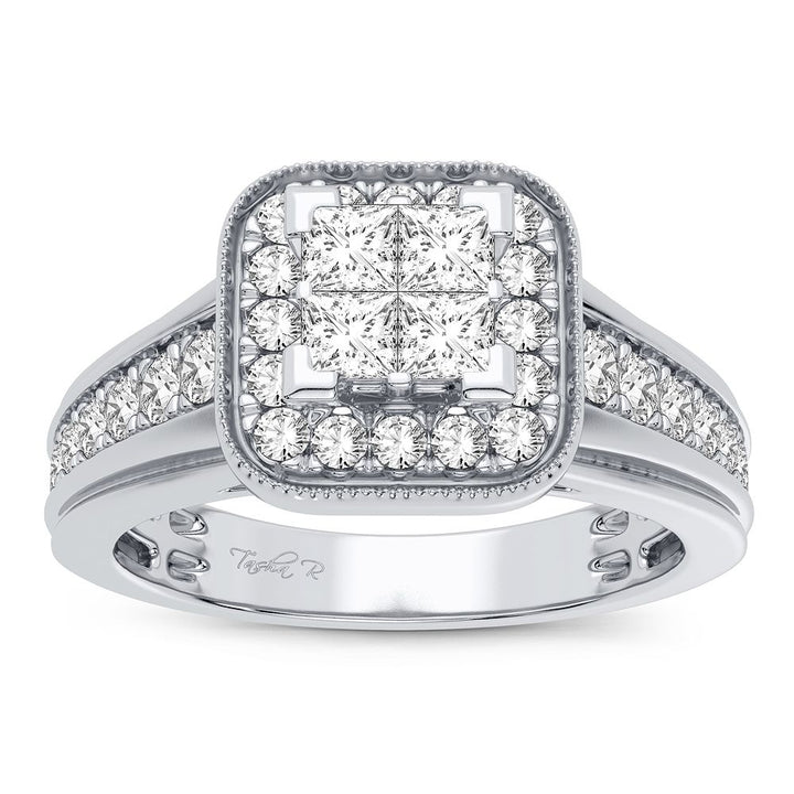 Timeless 10k White Gold Lab Diamond Engagement Ring (0.71CT)