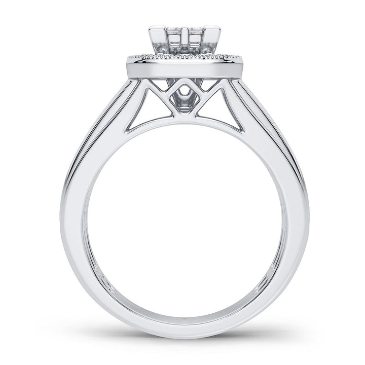 Timeless 10k White Gold Lab Diamond Engagement Ring (0.71CT)