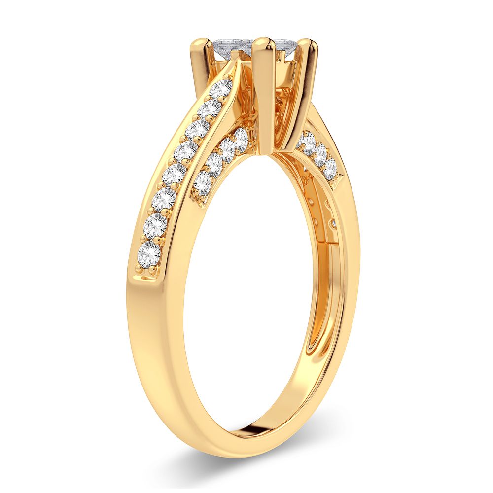 10K Yellow Gold Lab-Created Diamond Engagement Ring (0.50CT)