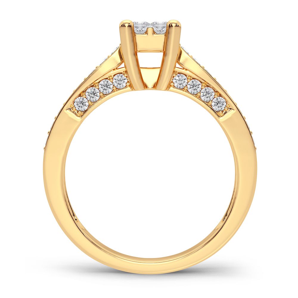 10K Yellow Gold Lab-Created Diamond Engagement Ring (0.50CT)