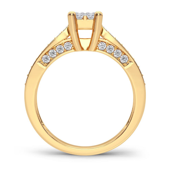 10K Yellow Gold Lab-Created Diamond Engagement Ring (0.50CT)