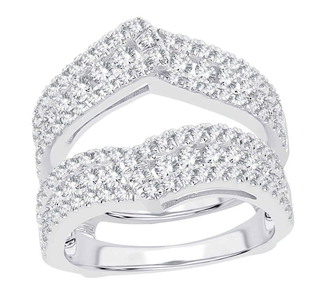 14K White Gold 1.50ct Diamond Ring Guard