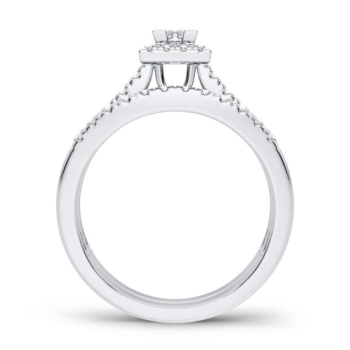 Timeless 14k White Gold Lab Diamond Bridal Ring (0.50 CT)