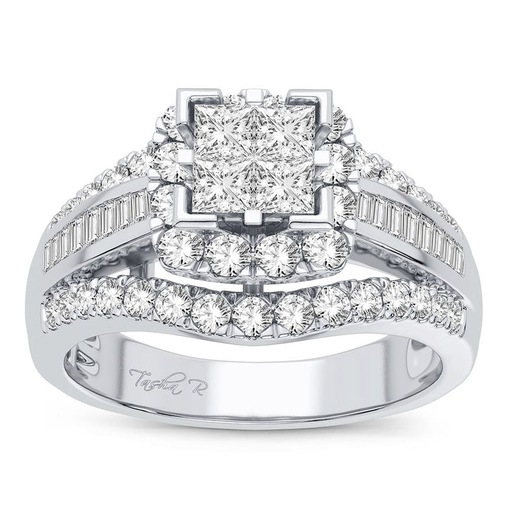 Brilliant 10k White Gold Lab Diamond Engagement Ring (0.90CT)