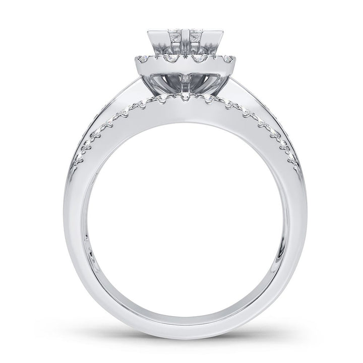 Brilliant 10k White Gold Lab Diamond Engagement Ring (0.90CT)