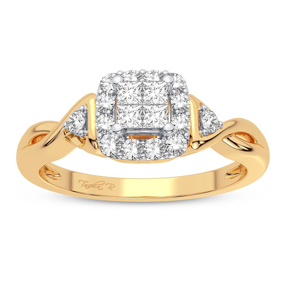 10K Yellow Gold Lab Diamond Engagement Ring - 0.33CT Brilliance