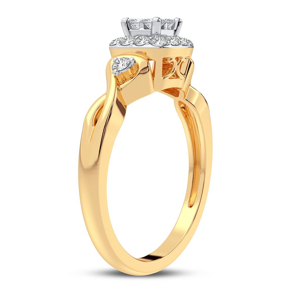 10K Yellow Gold Lab Diamond Engagement Ring - 0.33CT Brilliance