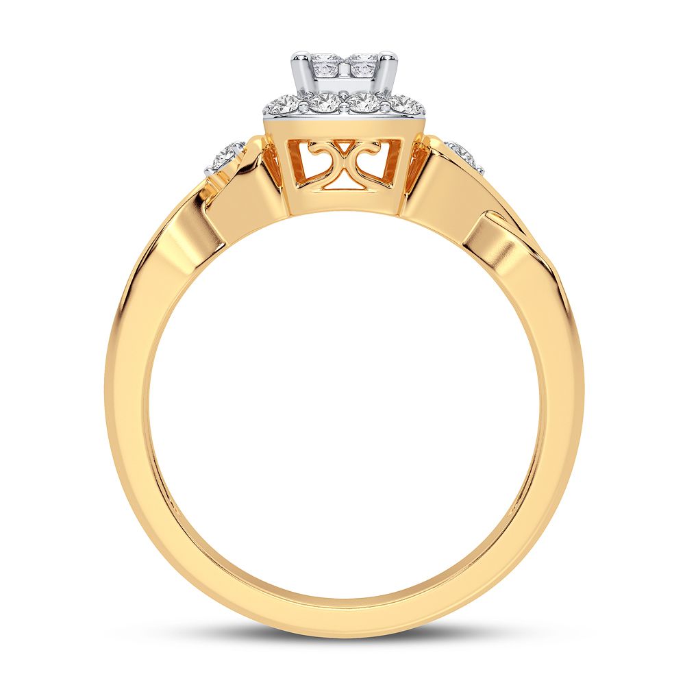 10K Yellow Gold Lab Diamond Engagement Ring - 0.33CT Brilliance