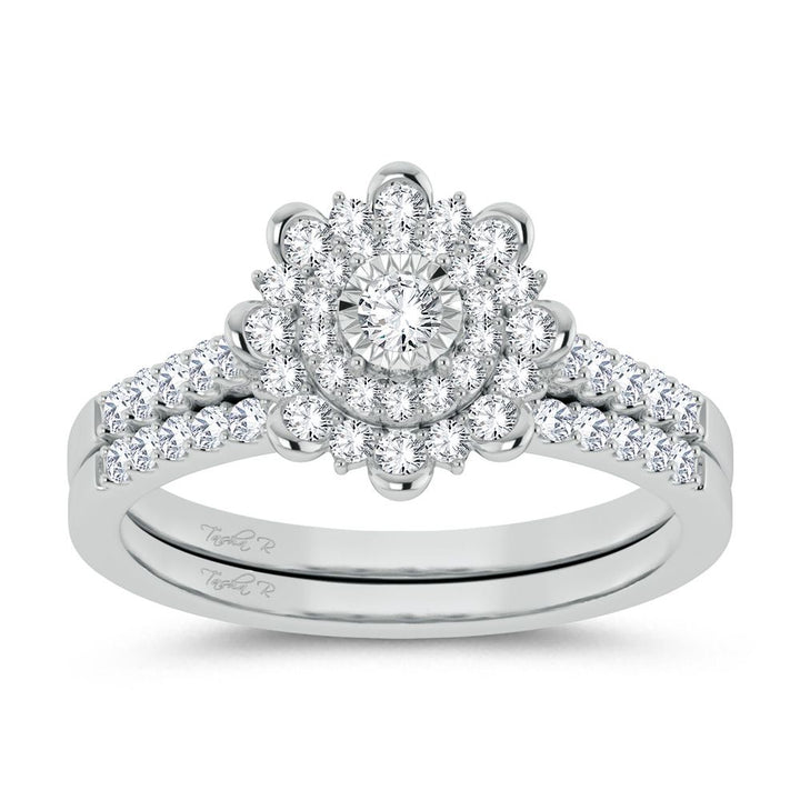 Elegant 10k White Gold 0.63ct Lab Diamond Engagement Ring