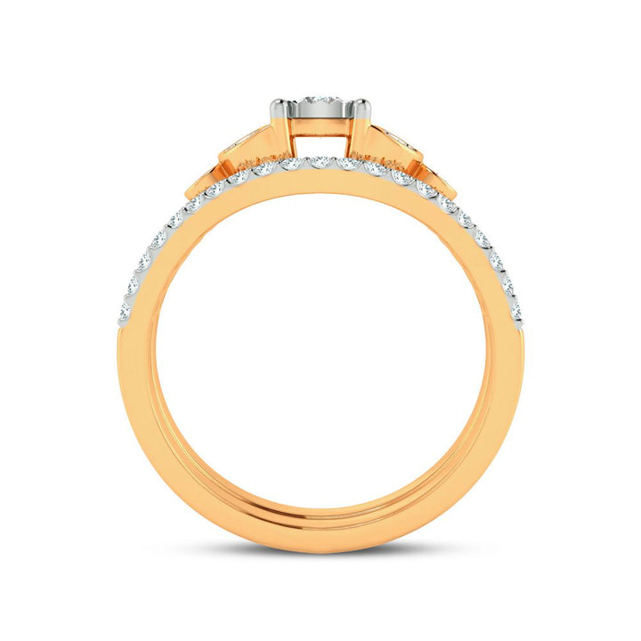 10k Yellow Gold Lab Diamond Bridal Ring - Timeless Elegance