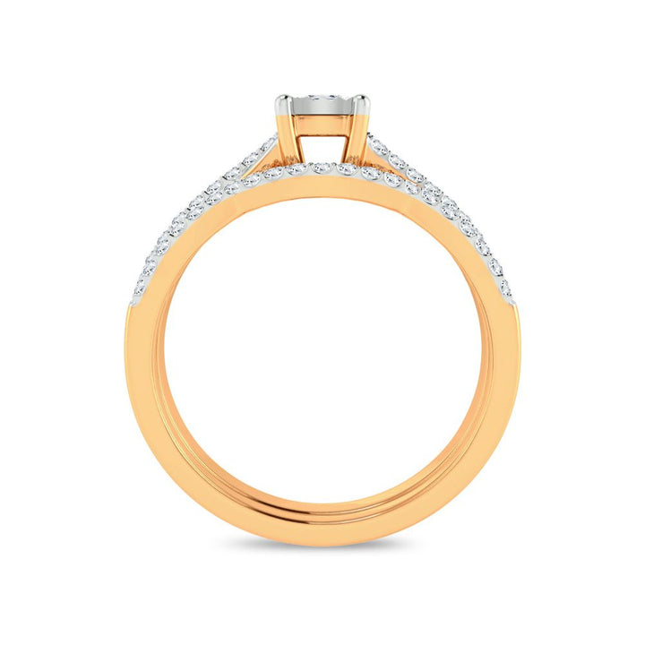 10k Yellow Gold 0.25ct Lab Diamond Womens Bridal Ring