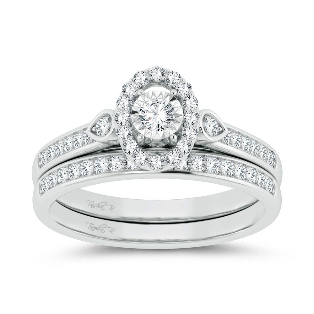 Elegant 10k White Gold 0.36ct Lab Diamond Engagement Ring