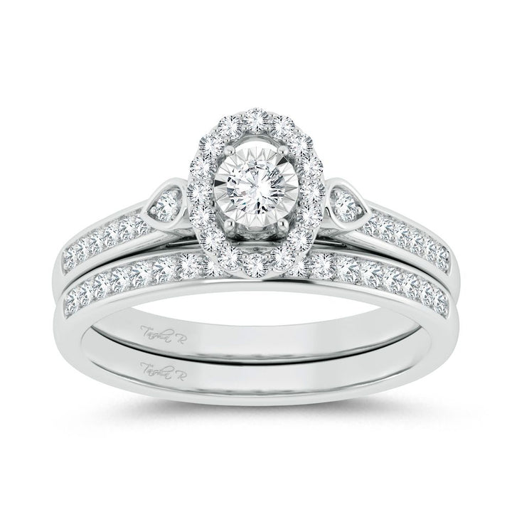 Elegant 10k White Gold 0.36ct Lab Diamond Engagement Ring