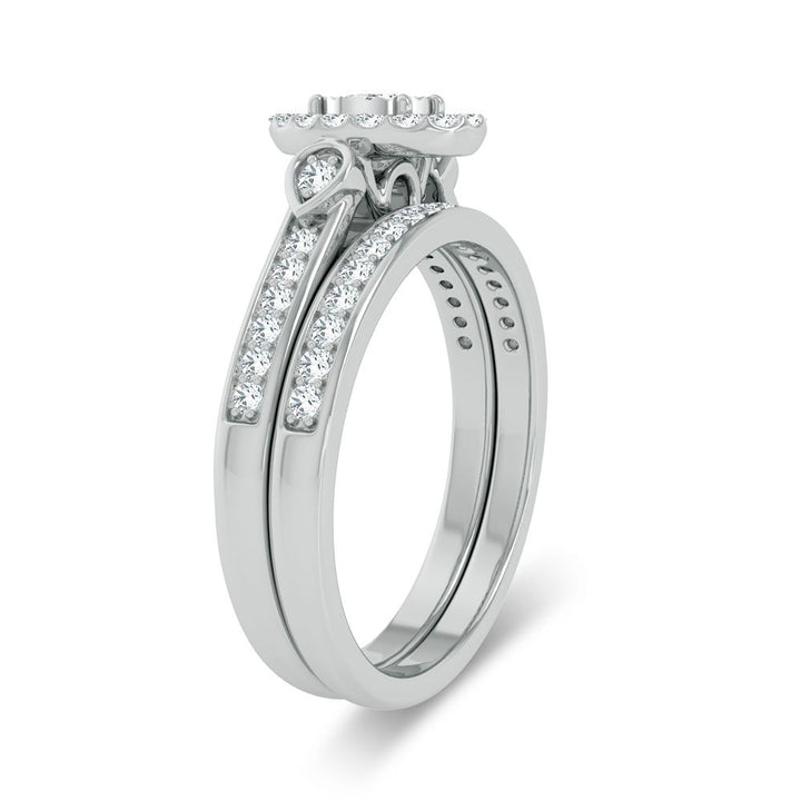 Elegant 10k White Gold 0.36ct Lab Diamond Engagement Ring