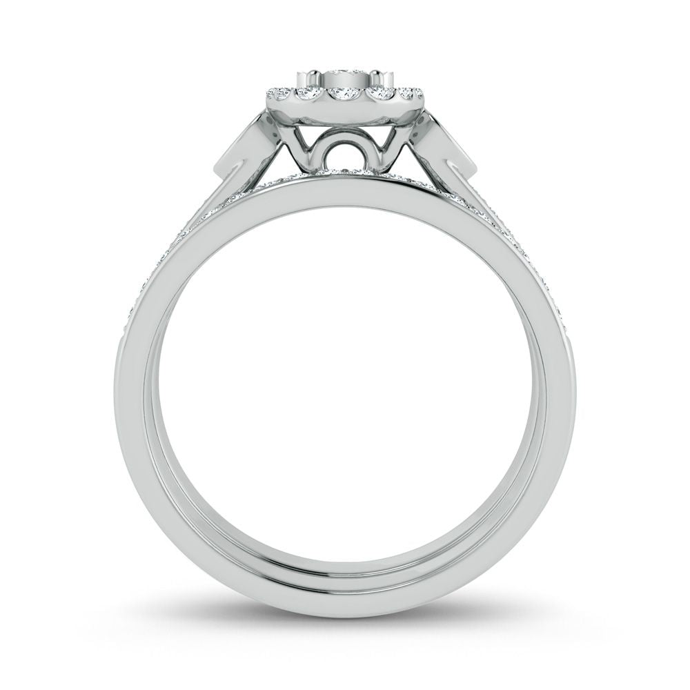 Elegant 10k White Gold 0.36ct Lab Diamond Engagement Ring