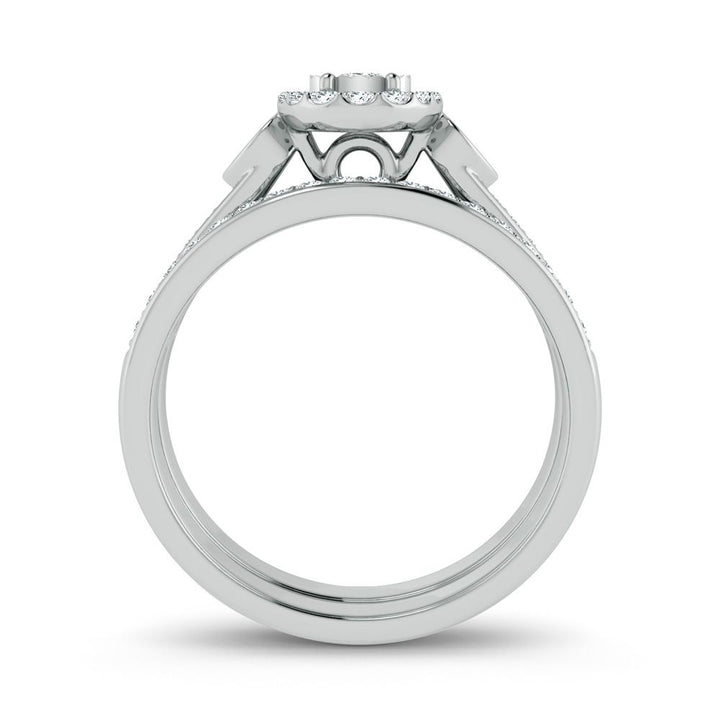 Elegant 10k White Gold 0.36ct Lab Diamond Engagement Ring