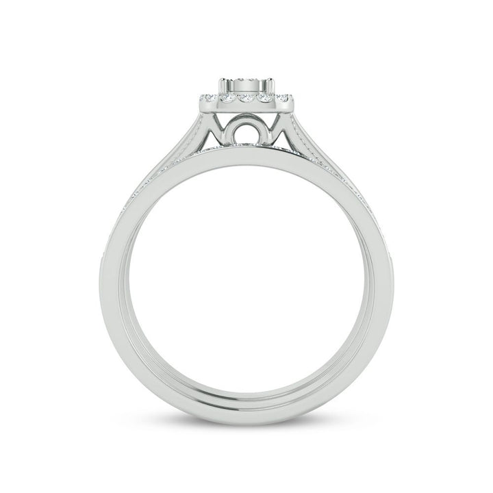 Elegant 10k White Gold 0.25ct Lab Diamond Engagement Ring