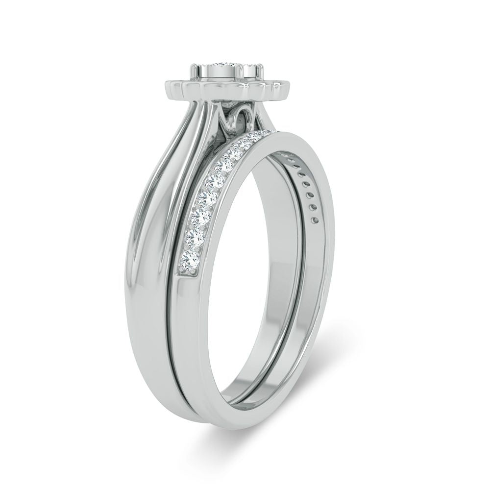 14k White Gold Lab Diamond Bridal Ring (0.33ct Brilliance)