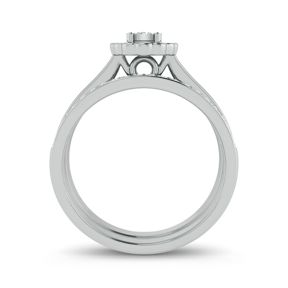 14k White Gold Lab Diamond Bridal Ring (0.33ct Brilliance)