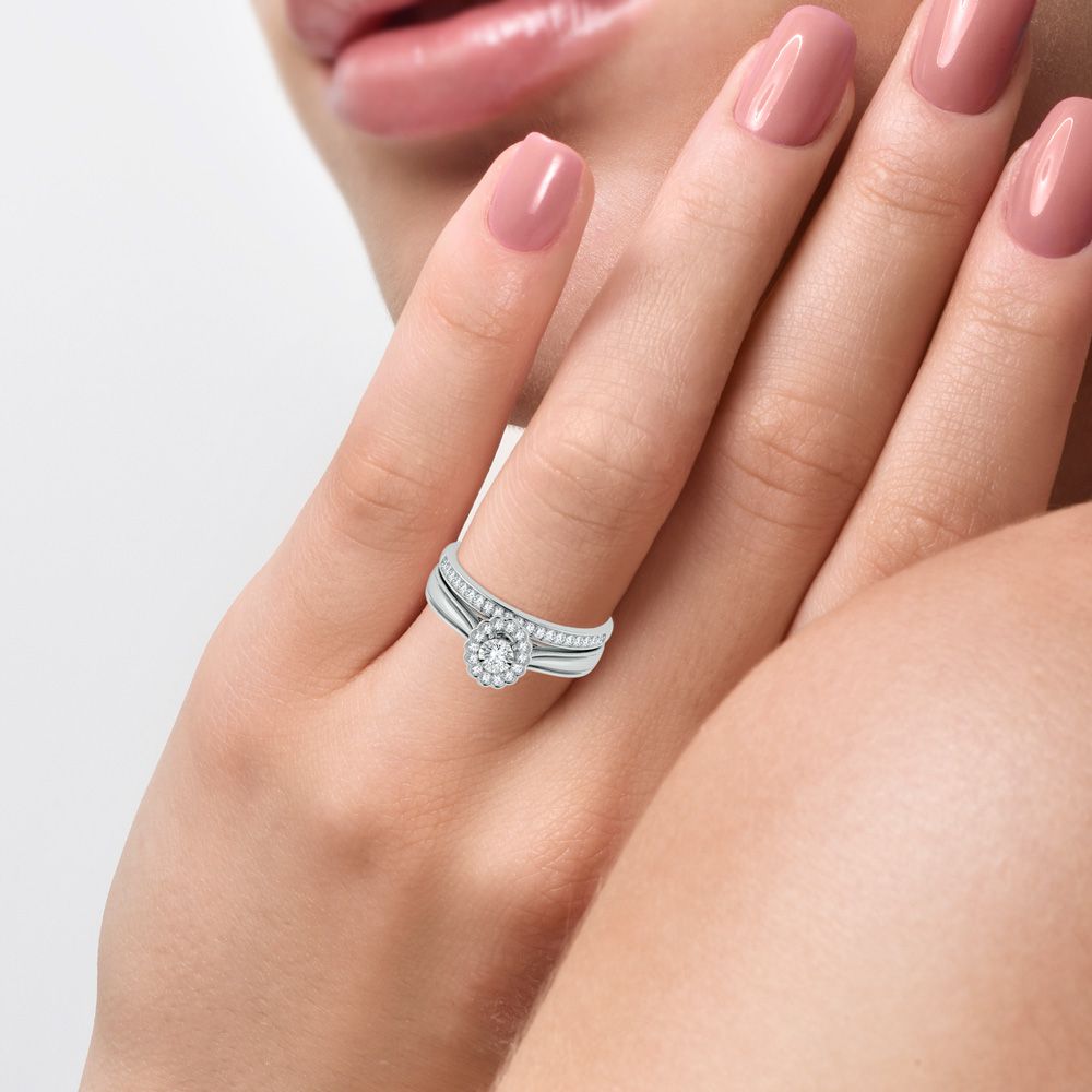 14k White Gold Lab Diamond Bridal Ring (0.33ct Brilliance)