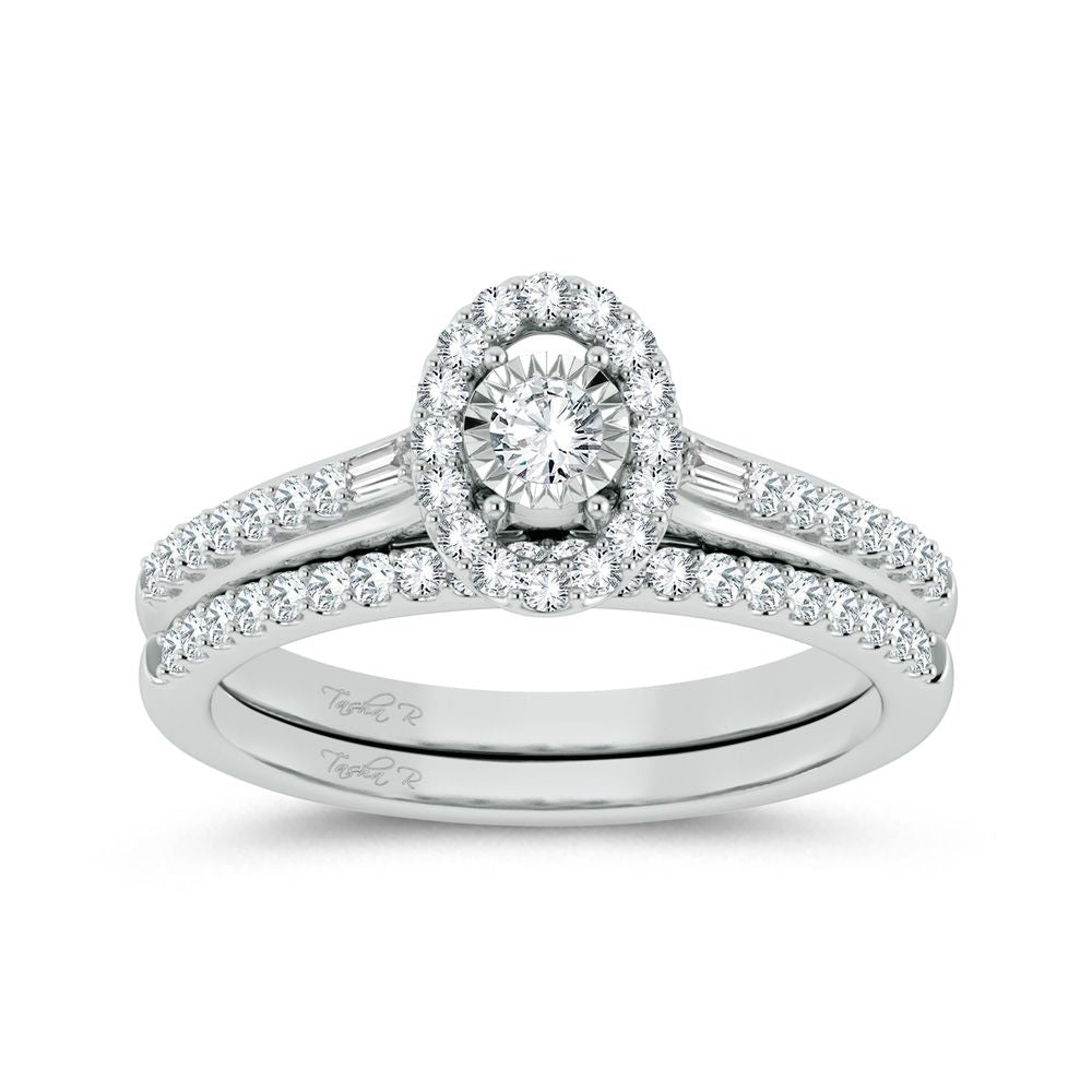 Elegant 10k White Gold 0.40ct Lab Diamond Engagement Ring