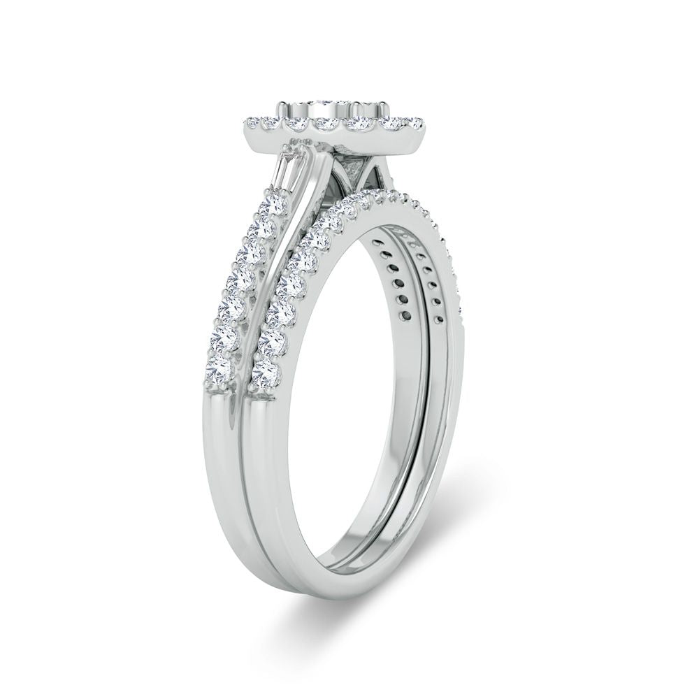 Elegant 10k White Gold 0.40ct Lab Diamond Engagement Ring
