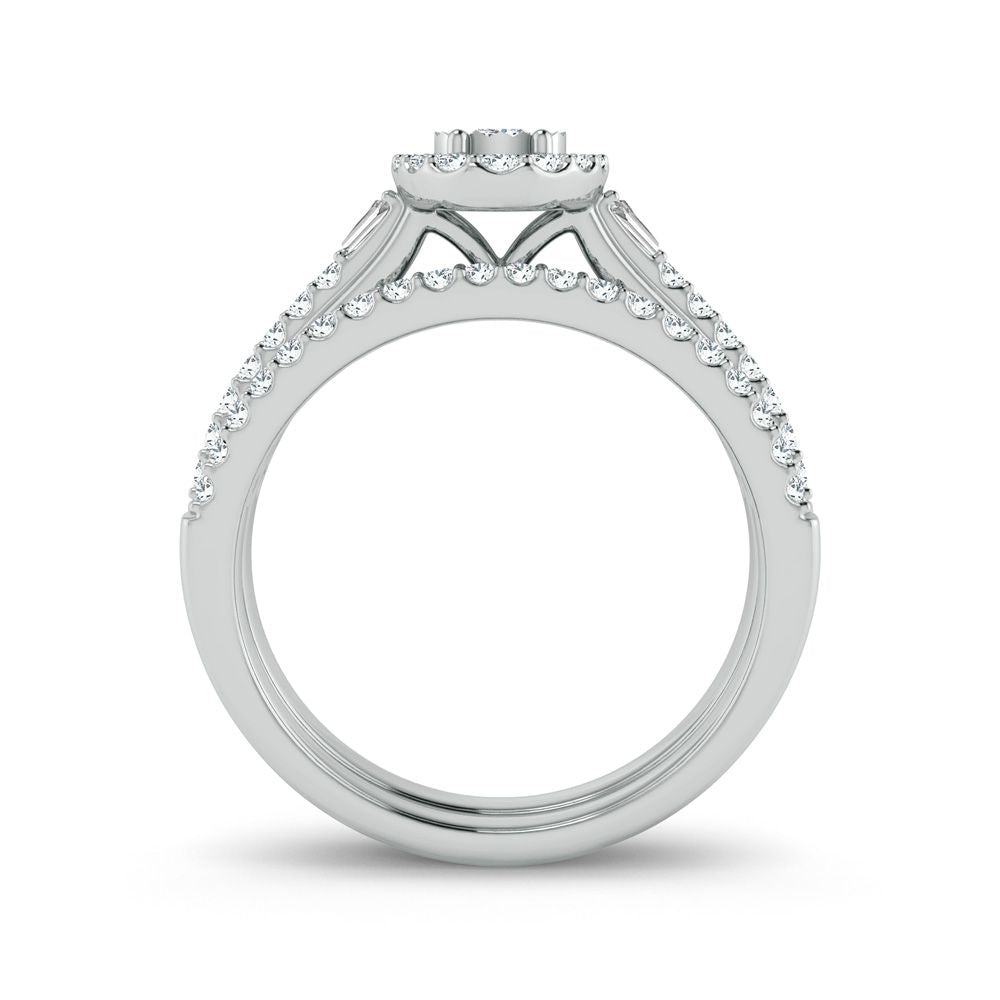 Elegant 10k White Gold 0.40ct Lab Diamond Engagement Ring