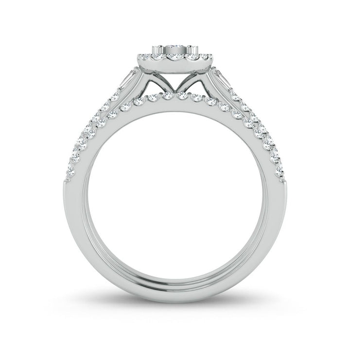 Elegant 10k White Gold 0.40ct Lab Diamond Engagement Ring