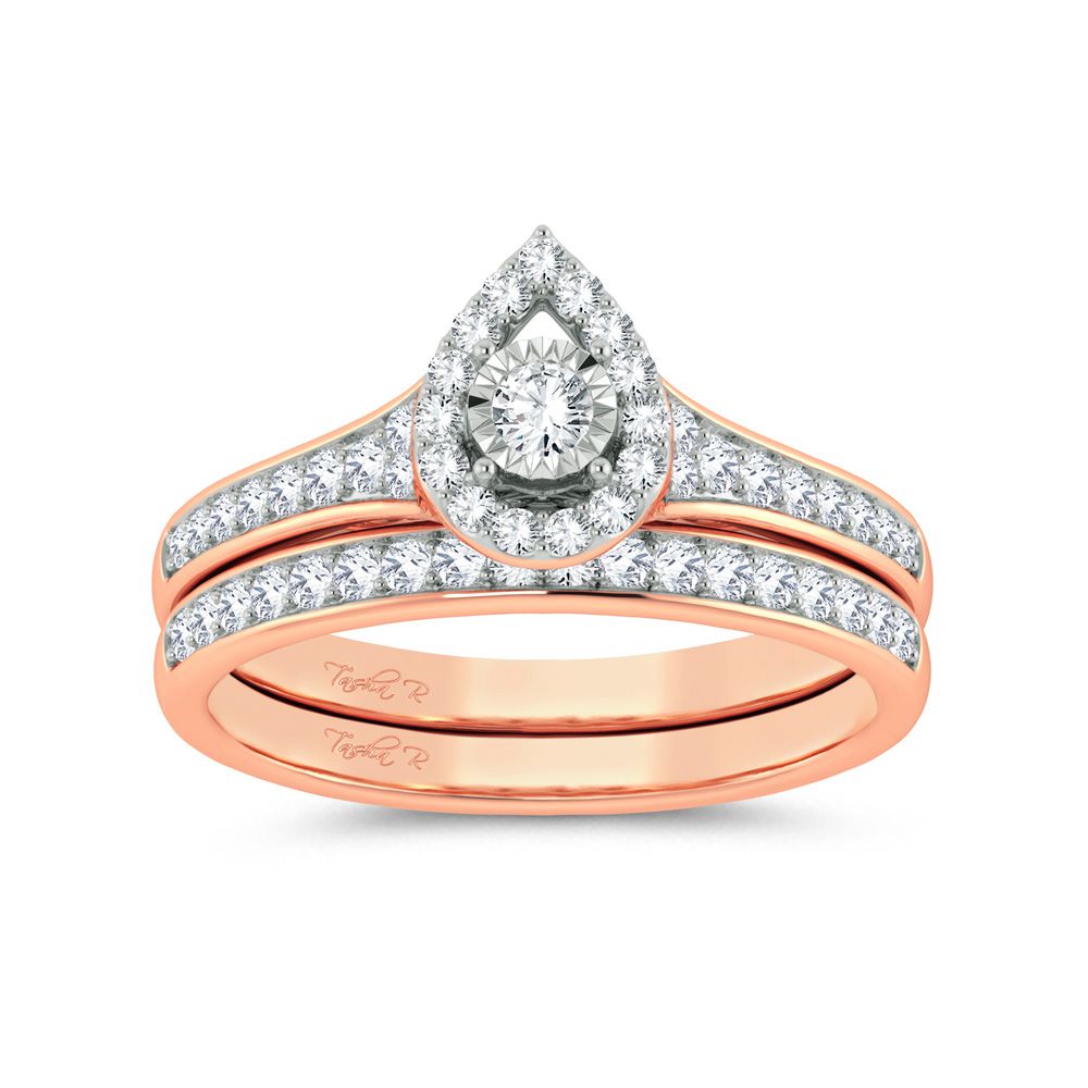10k Rose Gold Lab Diamond Bridal Ring (0.50ct)