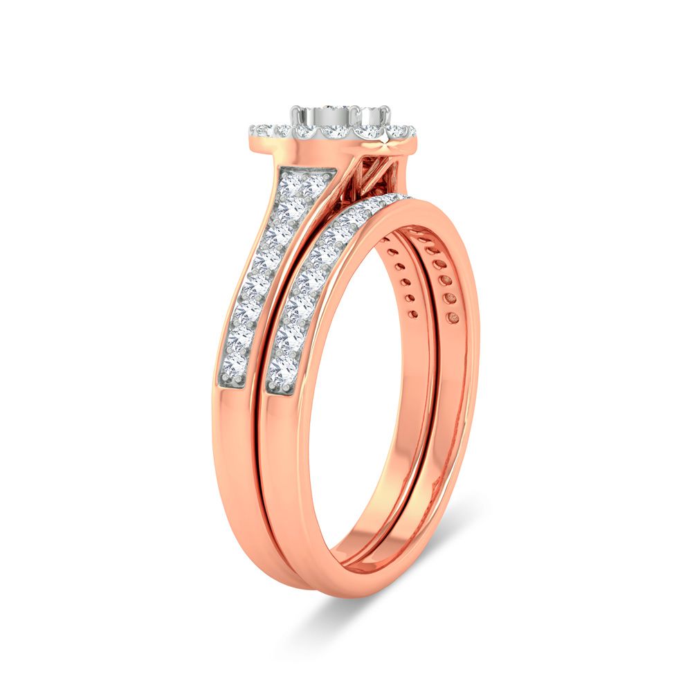10k Rose Gold Lab Diamond Bridal Ring (0.50ct)
