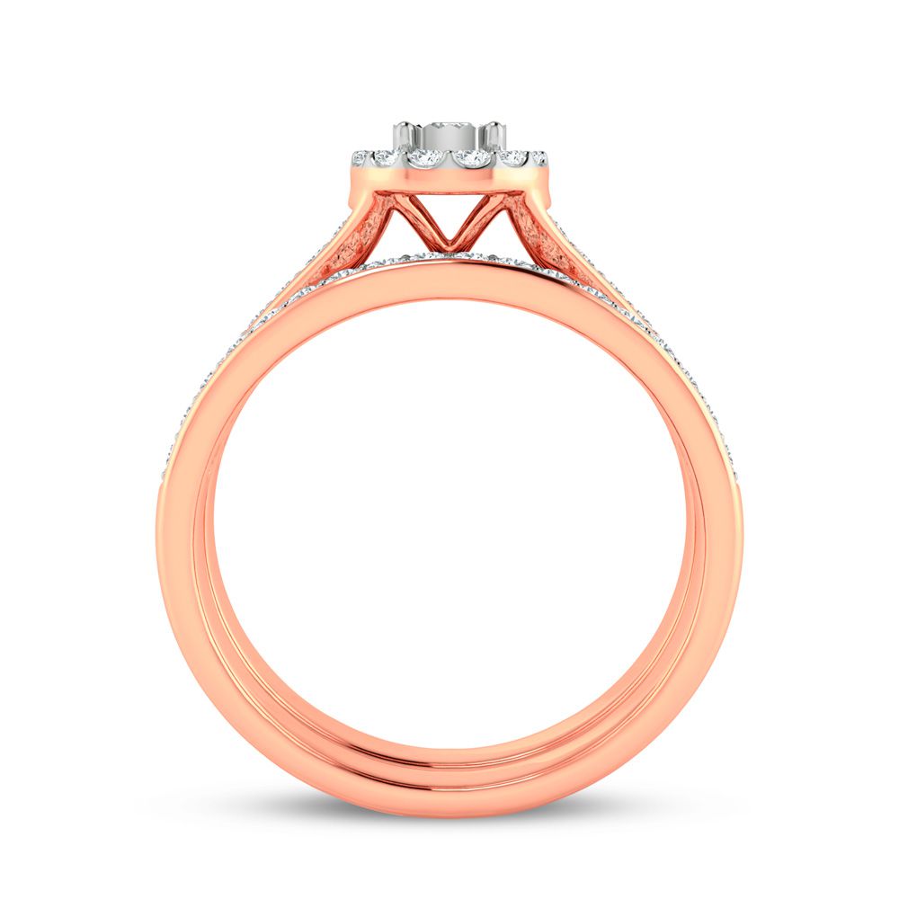 10k Rose Gold Lab Diamond Bridal Ring (0.50ct)