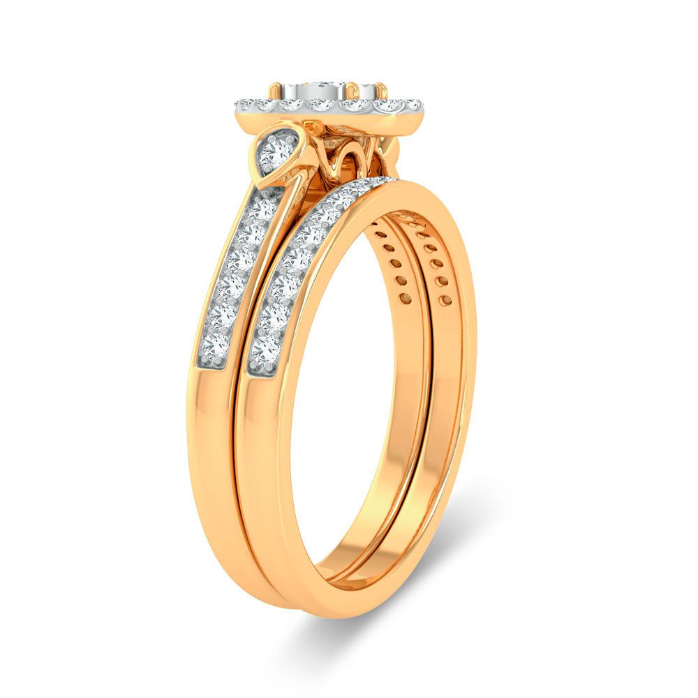 10k Yellow Gold 0.36ct Lab Diamond Womens Bridal Ring