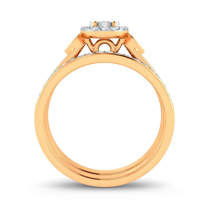 10k Yellow Gold 0.36ct Lab Diamond Womens Bridal Ring