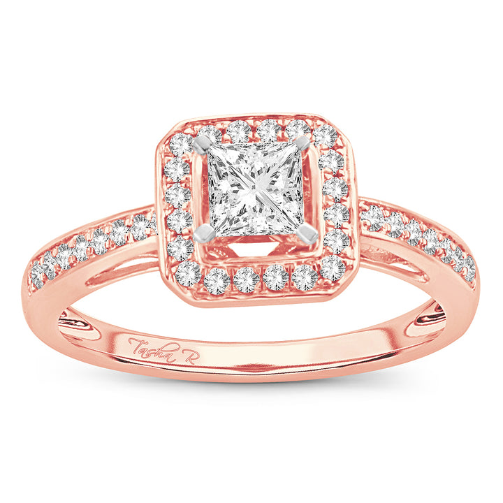 Romantic 14k Rose Gold Lab Diamond Engagement Ring (0.70CT)