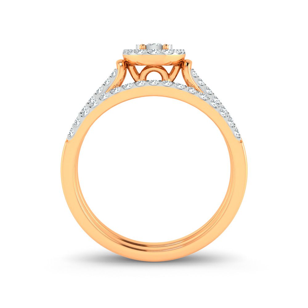 10k Yellow Gold 0.34ct Lab Diamond Womens Bridal Ring