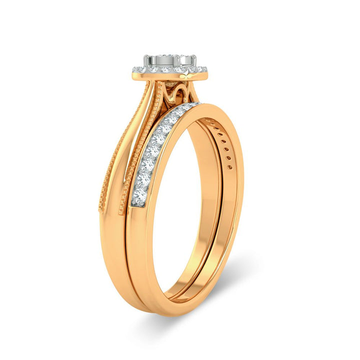 10k Yellow Gold 0.25ct Lab Diamond Womens Bridal Ring