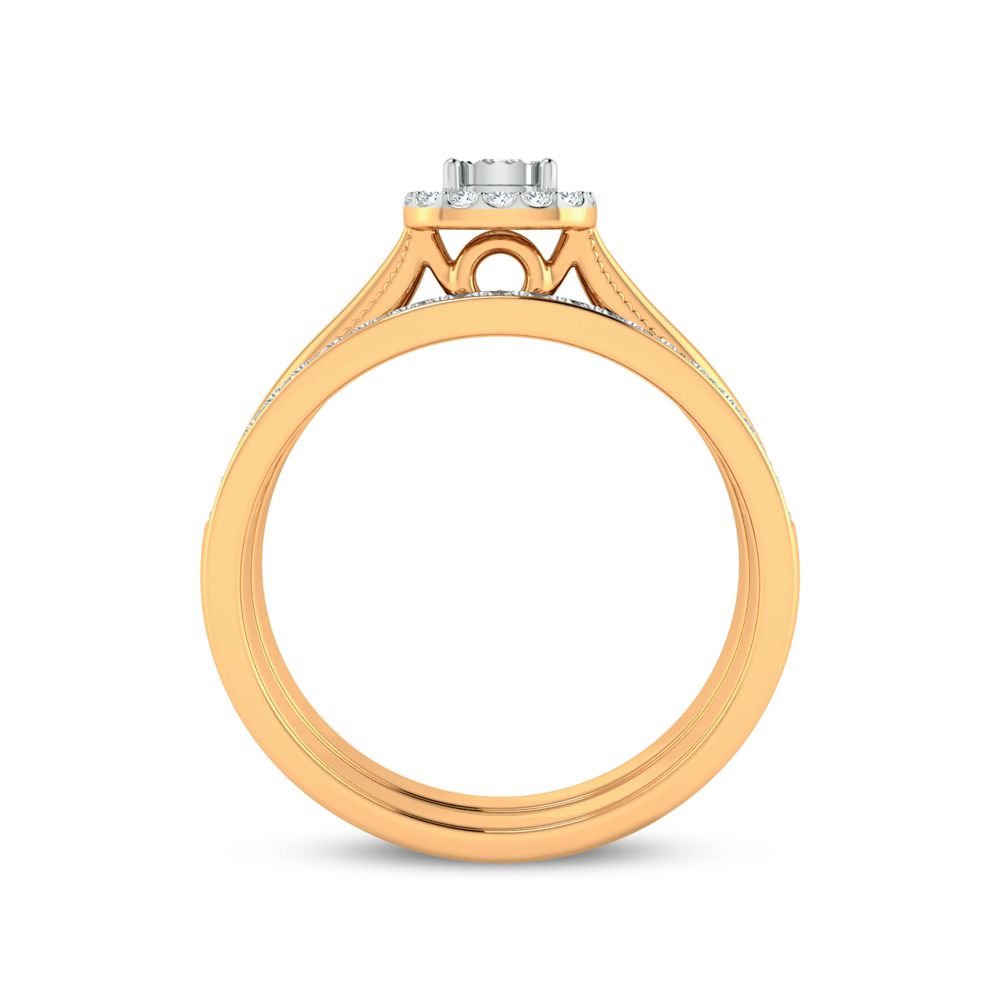 10k Yellow Gold 0.25ct Lab Diamond Womens Bridal Ring