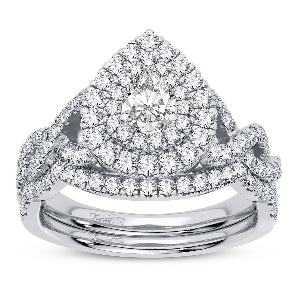 14k White Gold 1.03CT Lab Diamond Womens Engagement Ring